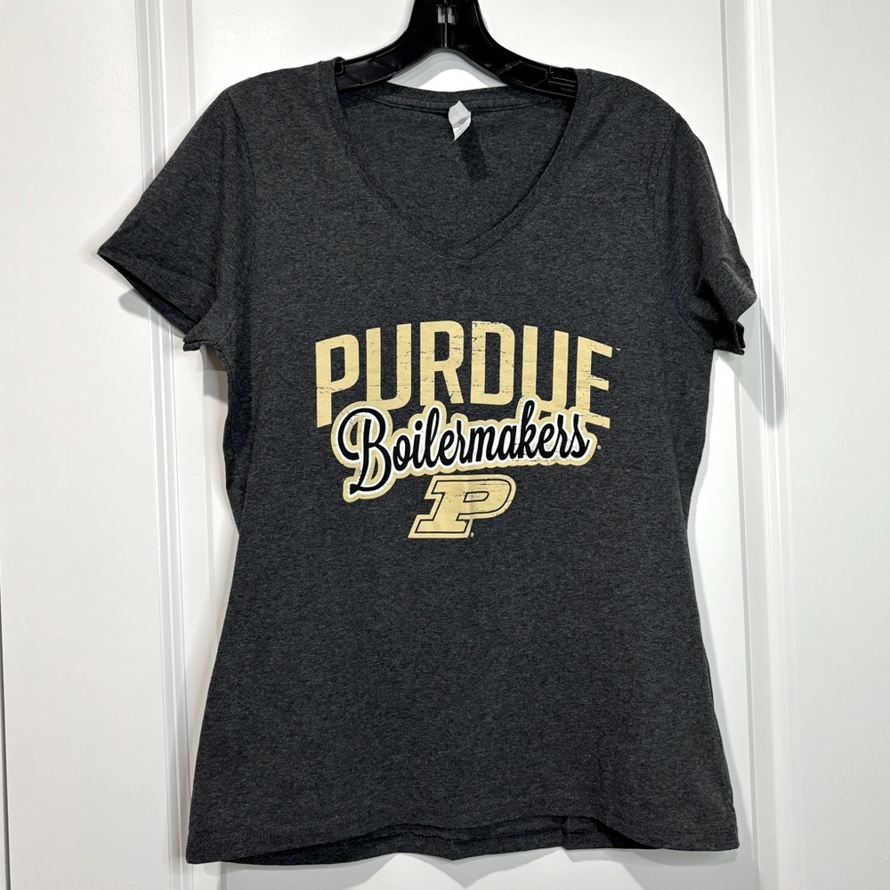 Jerzees Purdue University Boilermakers V-Neck Women’s Fit T-Shirt Size M…